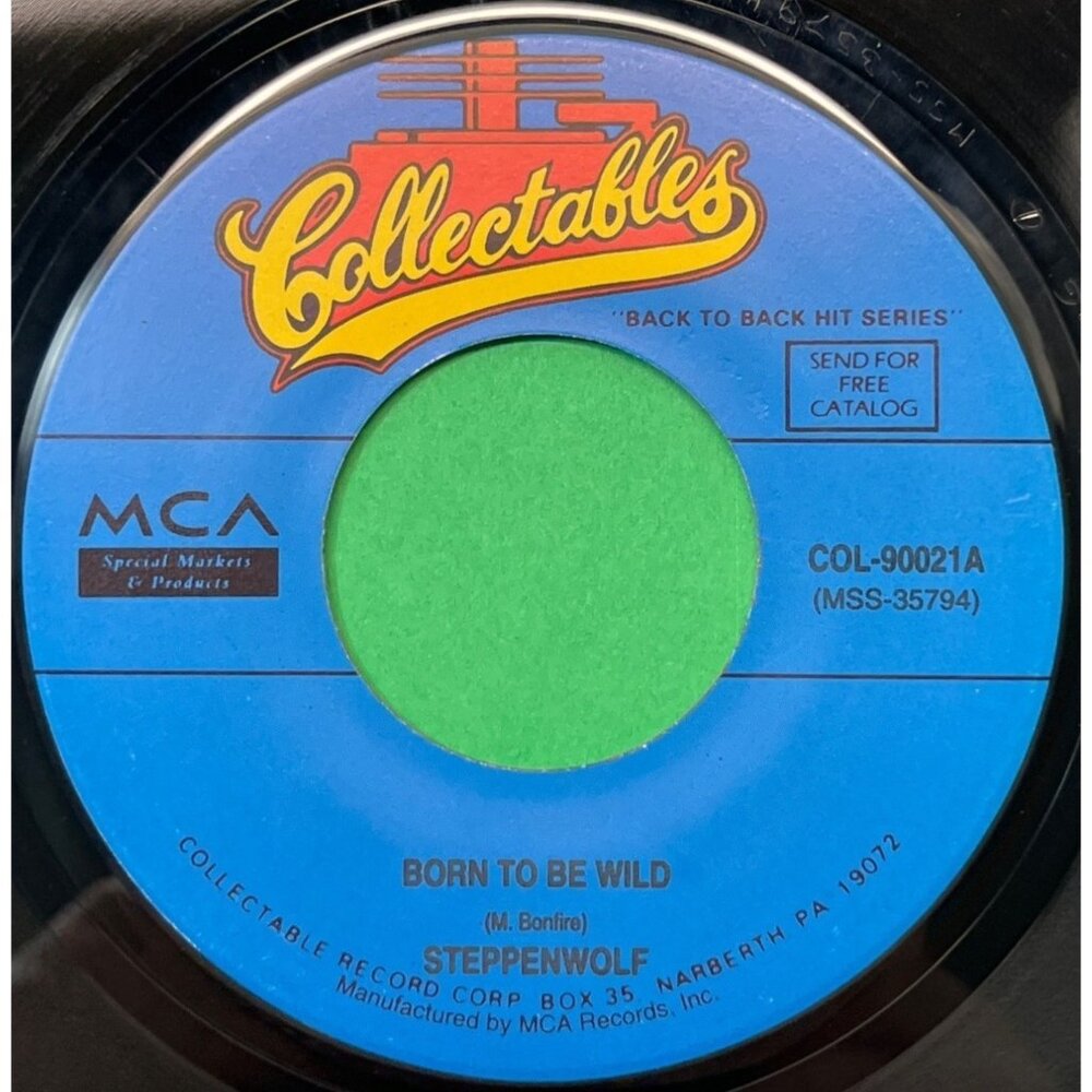 Steppenwolf Born to be Wild / Magic Carpet Ride 45 Rock MCA Collectables 90021
